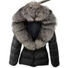OFTBUY Winter Jacket Women's Real Raccoon Fox Fur White Duck Down Coat Thick Warm