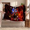 Sonic the Hedgehog Printed Flannel Blanket, Skin Friendly Warm Throw for Indoor Couch Bed Daily Use