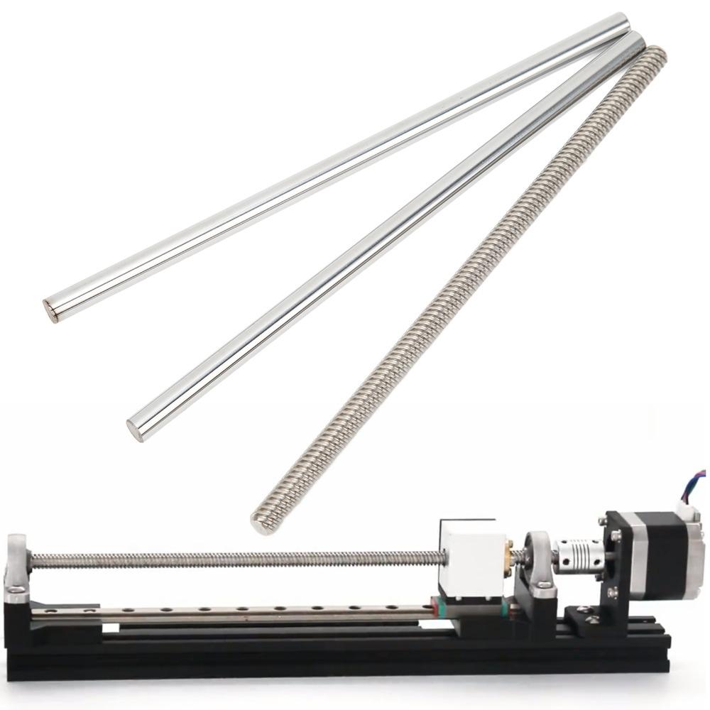 16pcs T8 Lead Screw Linear Motion Guide Rod SC8UU Block Sliding Bearing Block  For DIY CNC Machine