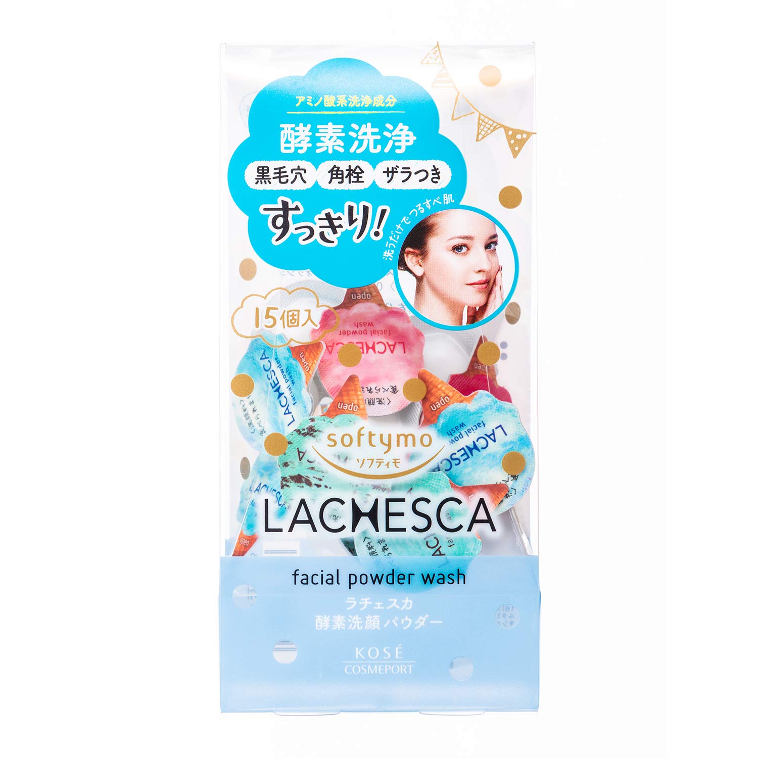 

KOSE Softymo Lachesca Powder Wash 0.4gX15pcs