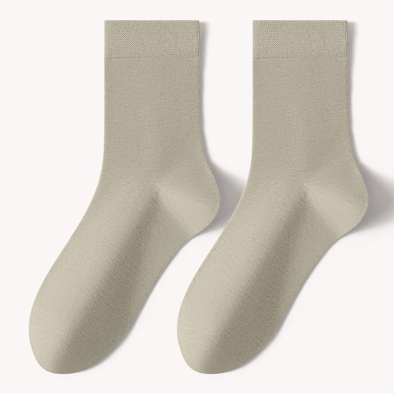 Female Spring and Autumn 7a Antibacterial Anti Pilling Moon Child in The Tube Pile Cotton Socks