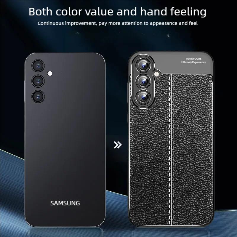 Für Samsung Galaxy A35 Hülle Samsung Galaxy A05 A05S A15 A25 A35 5G Hülle Luxus Original TPU Stoßfest PU Leder Silikonhülle
