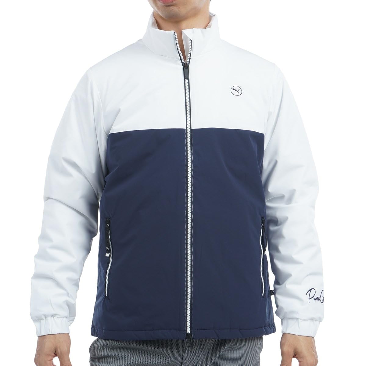 

Верхняя одежда для гольфа Stretch Filled Color Block FZ Jacket White Navy L [PUMA] Мужская Glow/Deep