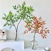Lifelike Artificial Flower Arrangement - Potted Green Plants for Indoor Decoration in Living or Dining Rooms.