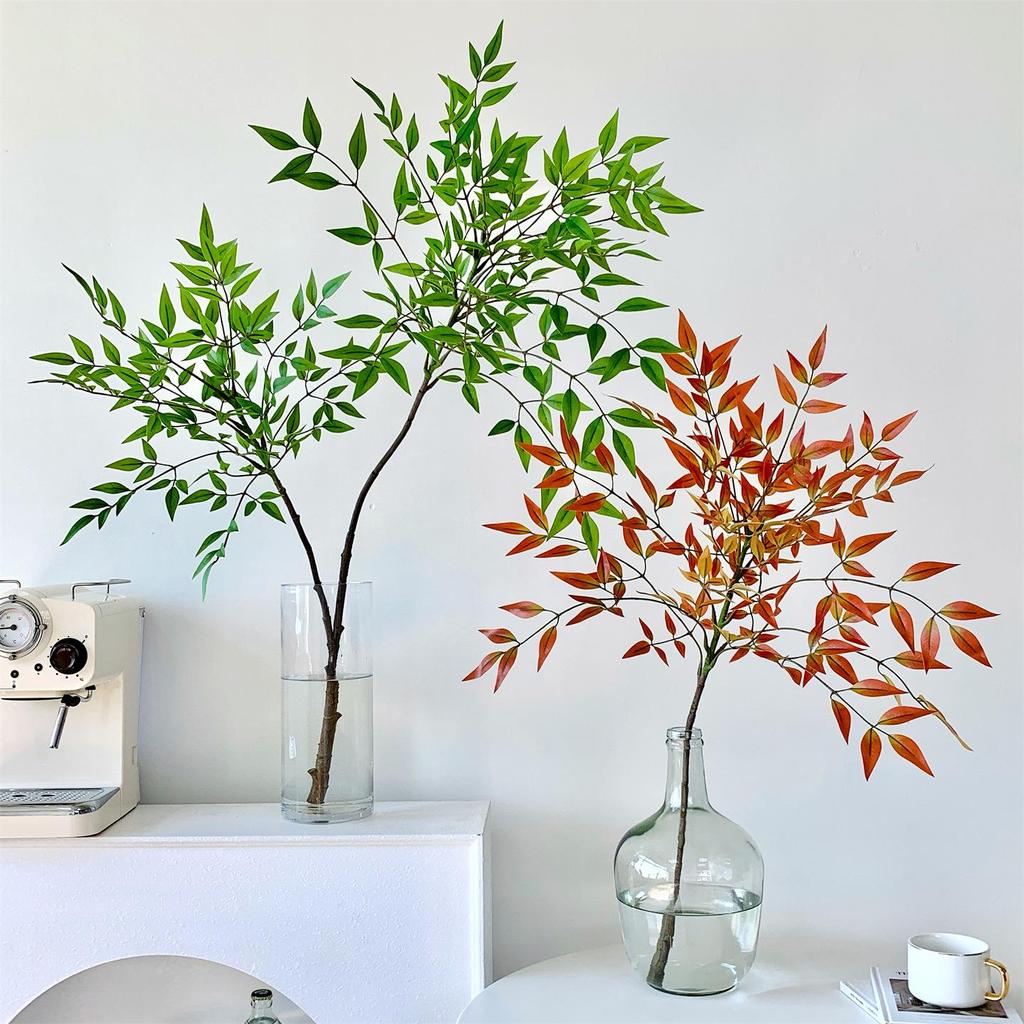 Lifelike Artificial Flower Arrangement - Potted Green Plants for Indoor Decoration in Living or Dining Rooms.
