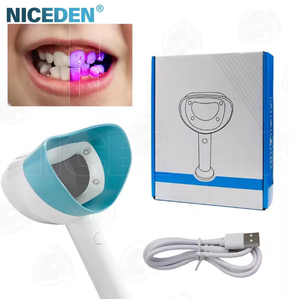 Niceden Portable Oral Hygiene Plaque Monitor Intraoral Camera System Purple Light Detection Suitable for Adults and Children