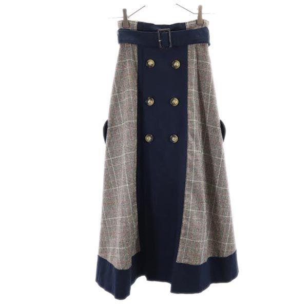 

AMERI UNDRESSED Юбка макси в клетку Серая x темно-синяя Женская Б/у