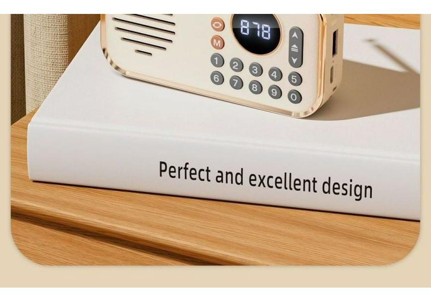 Rechargeable Outdoor Multi-Portable Speaker Radio with Digital Song Selection for Young Listeners