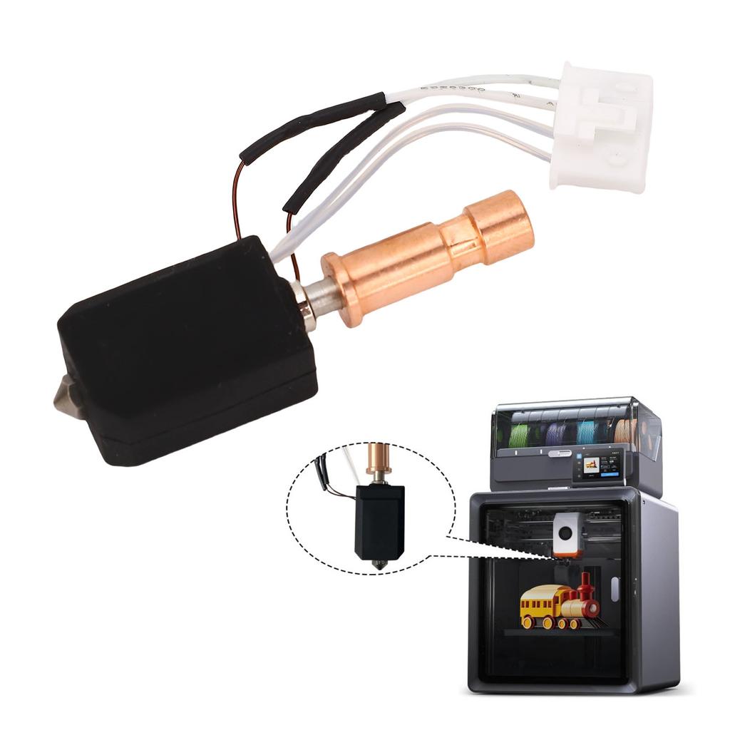 3D Printer Ceramic Hotend Kit Repl ment for S1 Pro Hardened Steel Nozzle 3D Printer Hot End Kit with 2 Silicone Sves