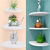 White Floating 3pcs Corner Shelf Shelves Wall Book Storage Rack Unit Decor Bedroom