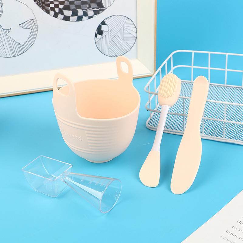 Face Mask Mixing Bowl Set, 4 In 1 Diy Facemask Mixing Tool Kit Brushes