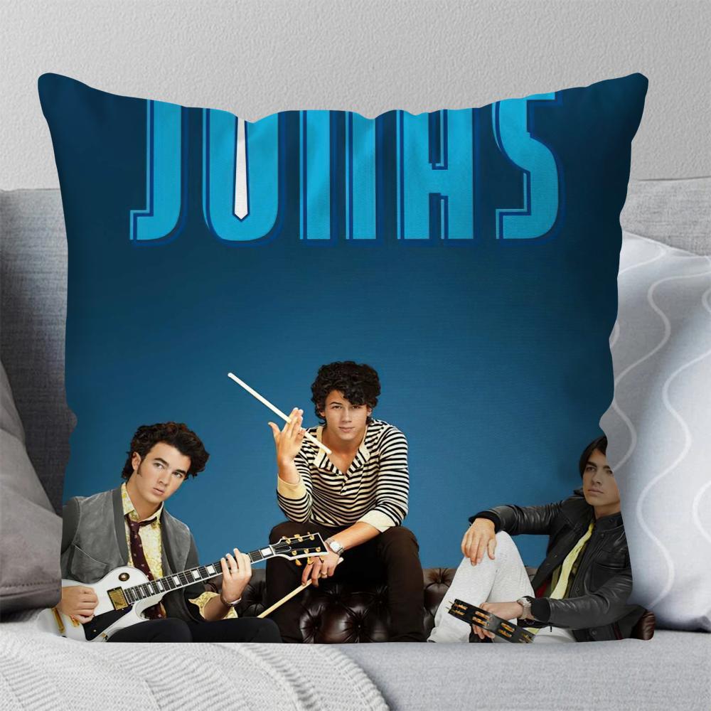 Band J-JONAS B-BROTHERS Kuddfodral Fyrkantig Kudde Sovrum Soffa Fritidskomfort Kuddar Bil Vardagsrum Heminredning 40X40