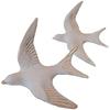 Wandbehang Vogel S L Set Dekoration, Design & Größen, 2-teilig (Weiß)