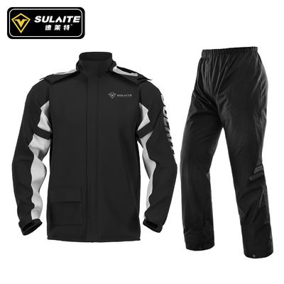 SULAITE Motorcycle Rain Suit Set Waterproof Full Body Separate Raincoat Pants With Hidden Boot Covers Adult Riders