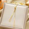 Exquisite 18K Gold-Plated Titanium Steel Necklace - Women's Clavicle Chain Jewelry, Fade-Resistant