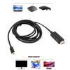 Type C to HDTV 4K Adapter USB C Male to HDTV Female Converter Cable 4K@30Hz Video Sound Sync for Laptop Tablets TV