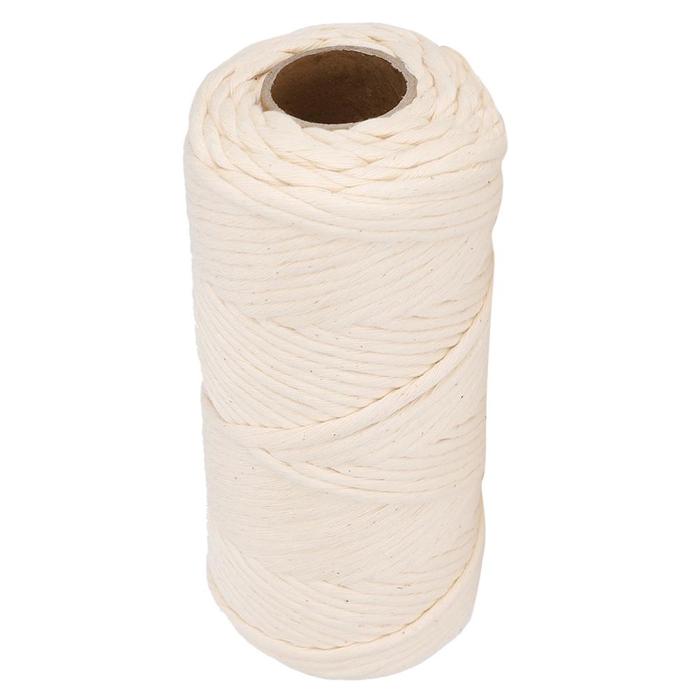 100m Cotton Rope Single Strand Cotton Macrame Yarn Cord for DIY Crafts Making