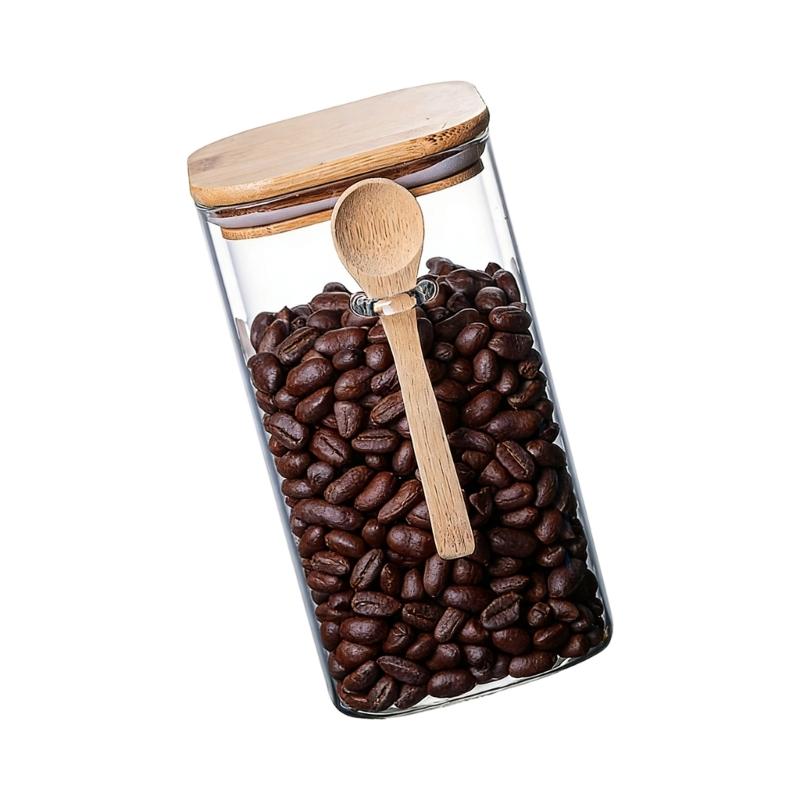 652F Minimalists Designs Acrylic Storage Jar with Lid Airtights Seal for Coffee Snacks