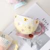 Ceramic Mug, Office Water Cup, Girl Cute Creative Breakfast Cup, Milk Universal Oat Cup, Household Anti-Corrosive