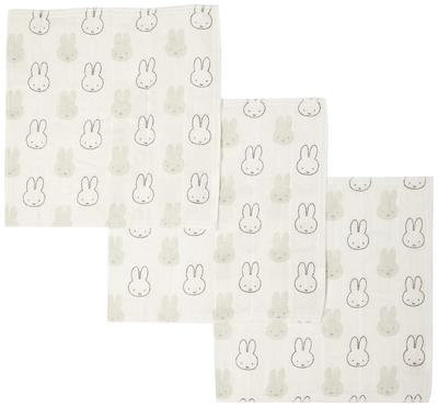 Okato Kaya Woven Miffy Face Pack of 3 Dishcloths, 30x30cm, Only,