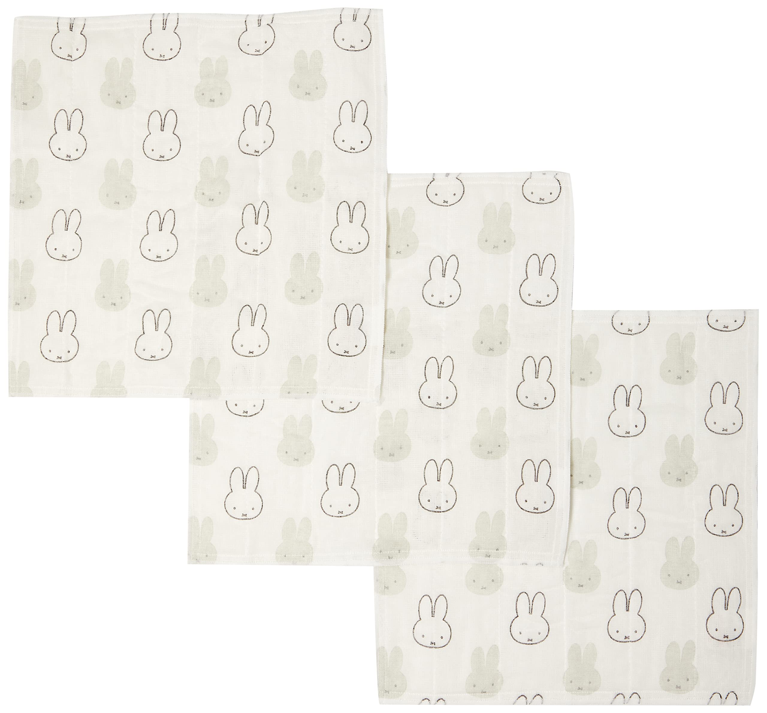 

Okato Kaya Woven Miffy Face Pack of 3 Dishcloths, 30x30cm, Only,