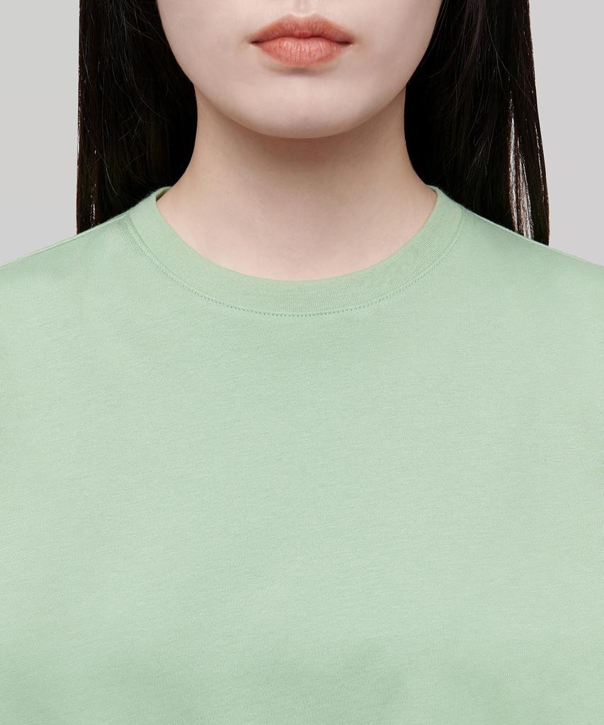 MUSINSA STANDARD WOMAN Women'S Crew Neck Crop T-Shirt [Light Green]