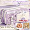 2025 New Pencil Case Kawaii 9-layer Drawstring Simple Large Capacity Pencil Bag Niche High-value Pencil Bag Student Stationery