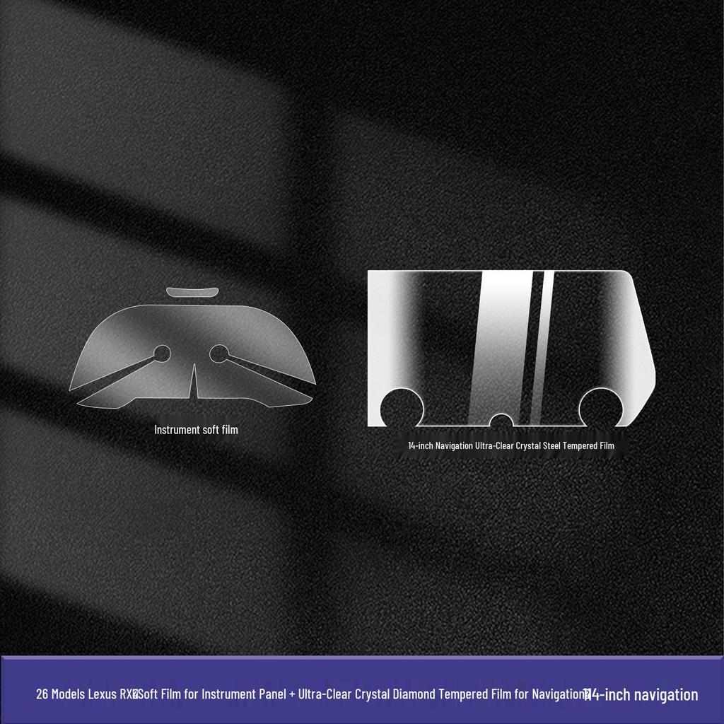 Tempered Film for 2026 Lexus RX Console & Dashboard Screens
