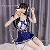Sex Underwear Sexy College Style Tube Top Strap Pleated Skirt Set Hollow Pure Student Wear