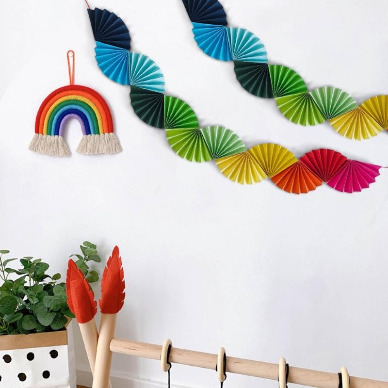 Origamis Fan Flag Decorations Party Floral Ribbon Bride To Wedding Welcome Party Decorations