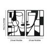 Abstract Metal Wall Art - Easy to Install Hanging Geometric, Lines, Shapes, Artistic, Bedroom, Blacksmith, Handcrafted