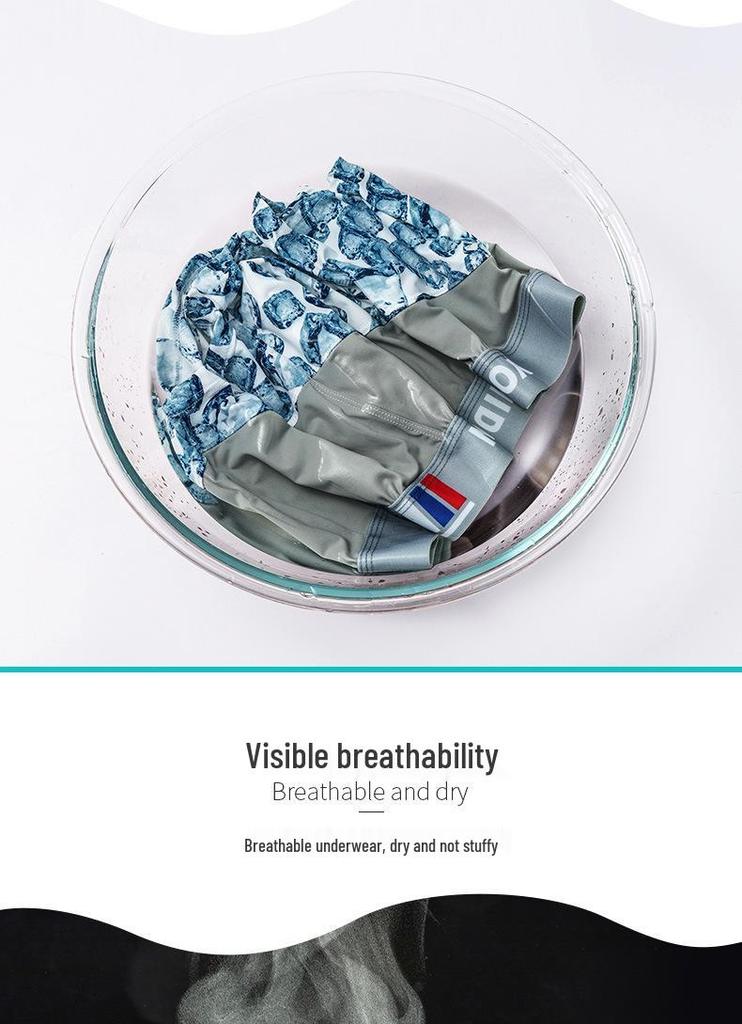 Men's Ice Silk Breathable Boxer Briefs - Trendy & Cool Summer Underwear