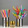 Artistic Straws Disposable Beverage StrawsFood-grade Plastic Colored and Flexible Straws