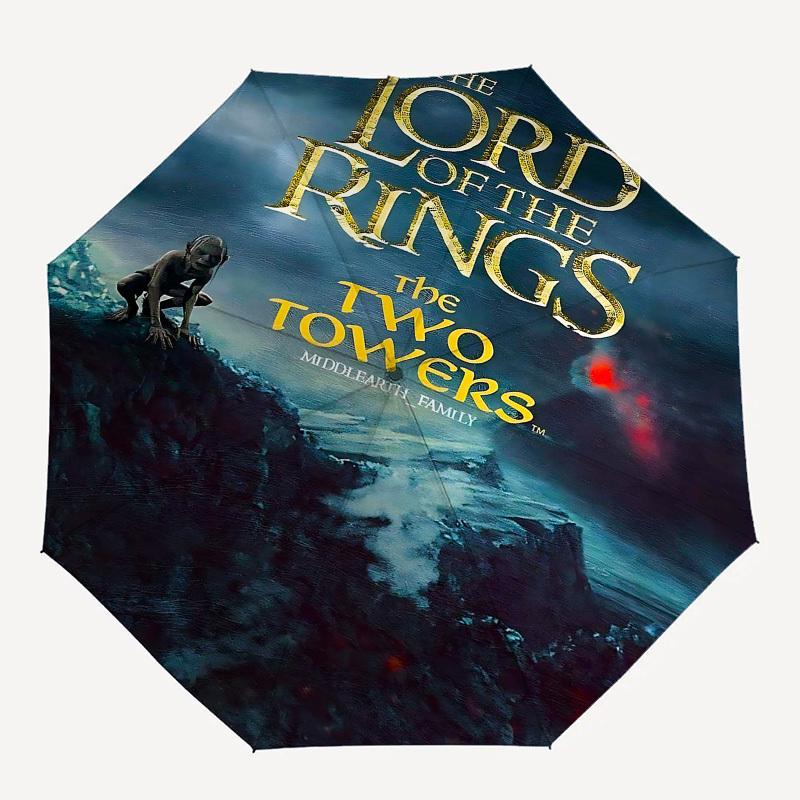 

1pc Middle-earth Family Automatic Folding Umbrella - Compact 8-Rib Design, Durable Plastic & Iron1280L