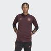 adidas Logo Print Zip Collar Pullover Long Sleeve Sweatshirt Men Sweatshirt Dark-Sauce-Purple HF3973