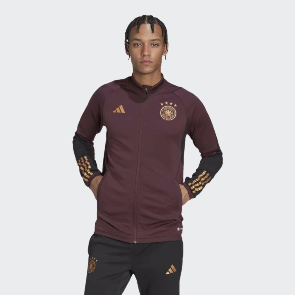 adidas Logo Print Zip Collar Pullover Long Sleeve Sweatshirt Men Sweatshirt Dark-Sauce-Purple HF3973