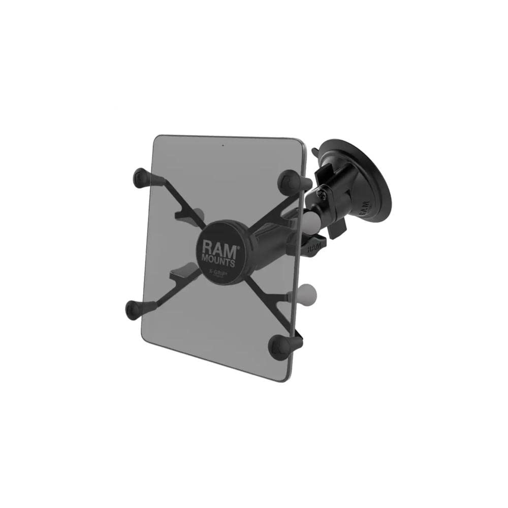 RAM MOUNTS Twist Suction Set for iPad Standard Black X-Grip & Mini, Arm, 1-inch Ball, RAM-B-166-UN8U,