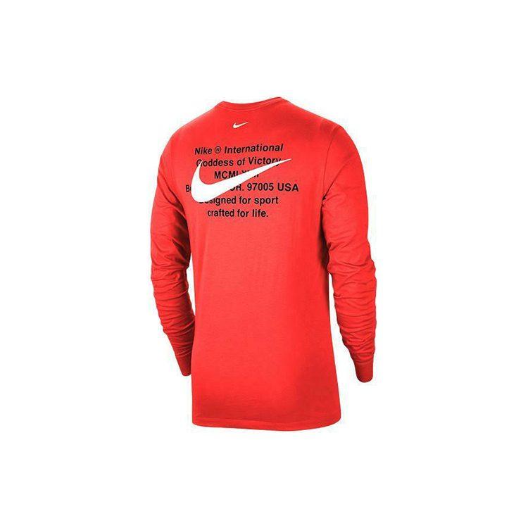 Nike T Shirts Men's Red Crew Neck Moderate Straight Fit CK2259-657