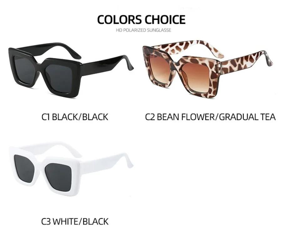 Fashion Square Women Luxury Sunglasses Retro Brand Designer Eyeglasses Men Trending Leopard Sun Glasses Shades UV400 Glasses