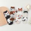 Women's Cute Cartoon Cat Mid-Calf Socks Cotton Japanese Lucky Cat Fashion Socks