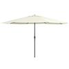 VidaXL Garden Parasol with Metal Pole, Patio Sunshade, Sun Shelter, Backyard Terrace Parasol 47378