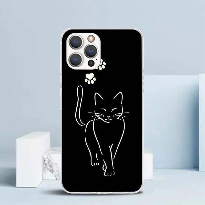 Cat Footprint Funny Paw Cute Phone Case For IPhone 16 17 Air 16E 15 14 Plus 13 Mini 12 11 Pro Max 7 8 + SE 2020 Soft TPU Back Co