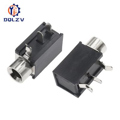 PJ-316 3.5mm Female Jack 3 Pin Connectors Audio Headphone Mono 3.5 Mm Socket Terminals PCB Mount Connector Black PJ316