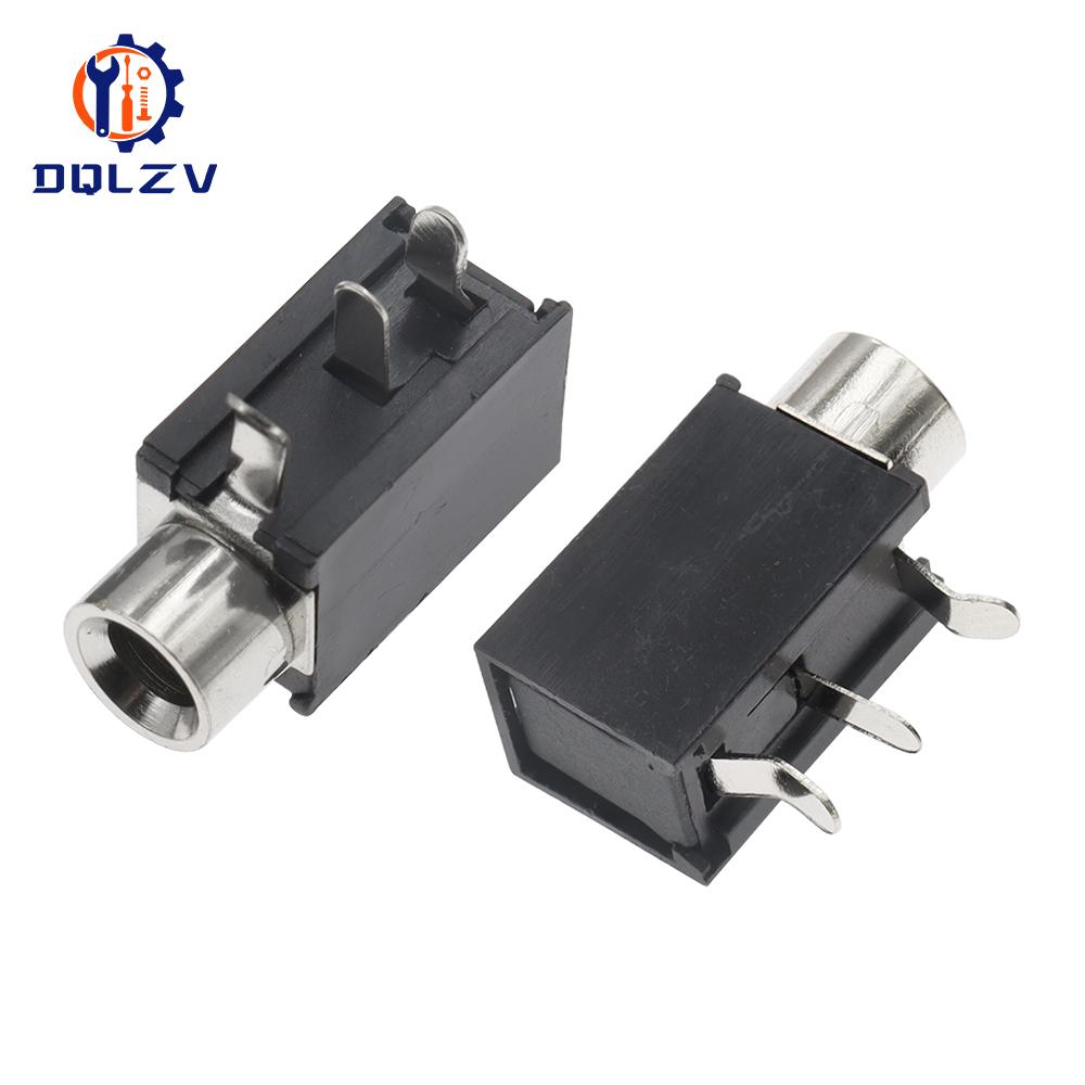 PJ-316 3,5mm Buchse 3-Pin Stecker Audio Kopfhörer Mono 3,5 mm Buchsenklemmen Leiterplattenmontage Stecker Schwarz PJ316