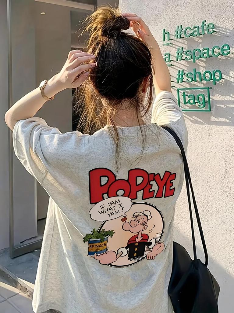Summer Mens Loosefitting Shortsleeved Tshirt Exquisite Cartoon Patterns Stylish Trendy Sports Simple Fashion Design Madam
