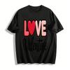 Love Valentine Heart Print Casual Valentine's Day Top Pure Cotton T-shirt