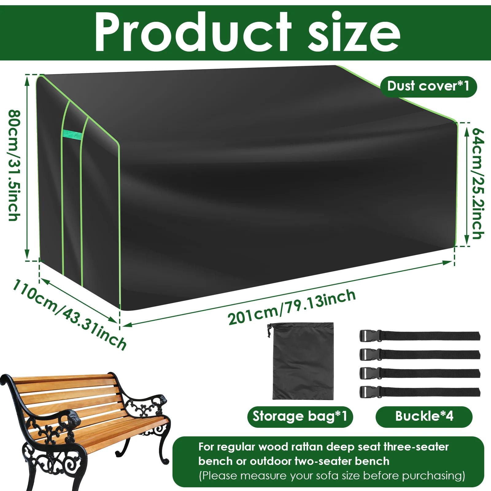 

Outdoor Cover for Garden Furniture Waterproof Patio Double Sofa Protector Lawn Sofa Covers Garden Furniture Weather Protection