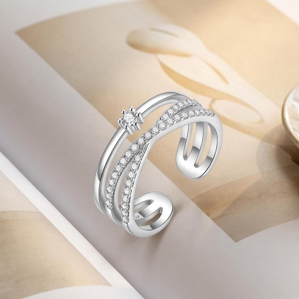 Copper Simple Fine 5A Zircon Classics Rings For Women Cassic Wedding Engagement Wedding Bands Fine Jewelry Gift