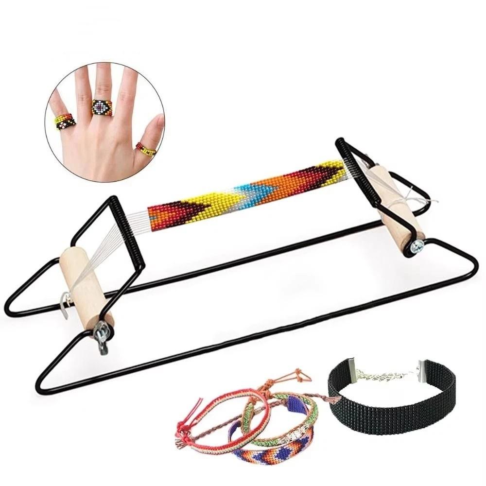 Wood Handle Bead Weaving Loom Sturdy Lightweight Weaving Beading Loom Handmade Beads Knitter Beading Loom Machine
