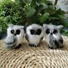 Mini Simulation Owl Ornaments Cute Furry Imitation Animal Home Decoration Christmas Tree Pendant Plush Toys for Kids Gift